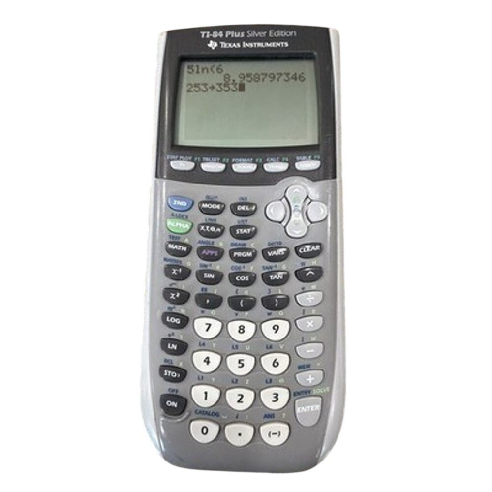 TI-84 Plus Silver Edition Graphing Calculator with Cover Tested